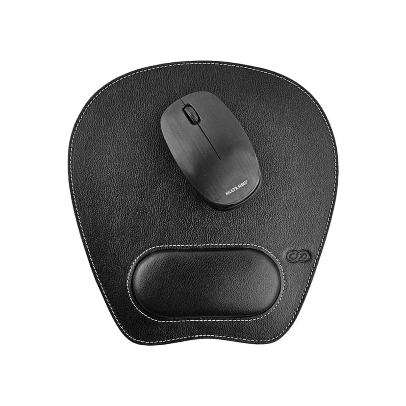 Mouse Pad Adminis em Couro com Apoio de Pulso Galvani