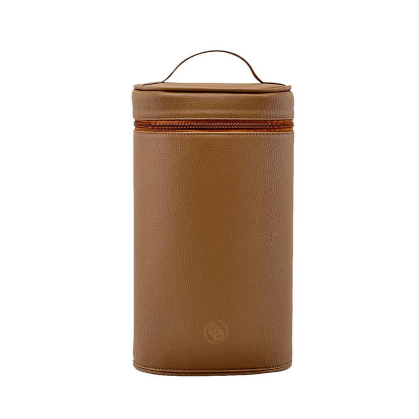 Porta Vinho Duplo em Couro Sintético para Duas Garrafas